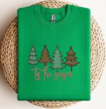 Christmas Tree Embroidered Sweatshirt, Christmas Sweatshirt , Embroidered Christmas Sweatshirt, Christmas Embroidery Sweatshirt , Sweatshirt