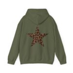 Leopard Star Hoodie, Y2K Hoodie, Leopard Print Hooded Sweatshirt, Girly Cool, Star Hoodie, Leopard Star Shirt, Star Sweatshirt, Cheetah