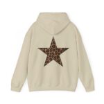 Leopard Star Hoodie, Y2K Hoodie, Leopard Print Hooded Sweatshirt, Girly Cool, Star Hoodie, Leopard Star Shirt, Star Sweatshirt, Cheetah