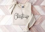 Merry Christmas Sweatshirt, Womens Christmas Sweatshirt, Merry And Bright Christmas Sweater, Christmas Crewneck, Christmas Shirt Gift