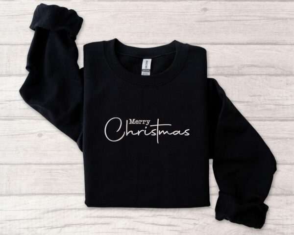 Merry Christmas Embroidery Sweatshirt, Merry Christmas Sweatshirt, Embroidery Christmas Sweatshirt, Merry Christmas Shirt, Merry Christmas