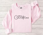 Merry Christmas Embroidery Sweatshirt, Merry Christmas Sweatshirt, Embroidery Christmas Sweatshirt, Merry Christmas Shirt, Merry Christmas