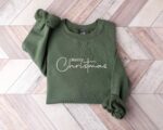 Merry Christmas Embroidery Sweatshirt, Merry Christmas Sweatshirt, Embroidery Christmas Sweatshirt, Merry Christmas Shirt, Merry Christmas