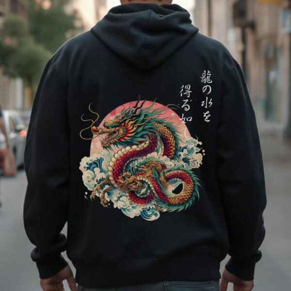 Japanese Dragon & Kanji Hoodie